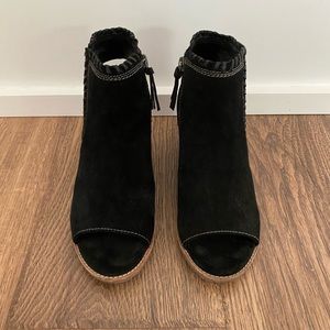 Sofft black suede booties